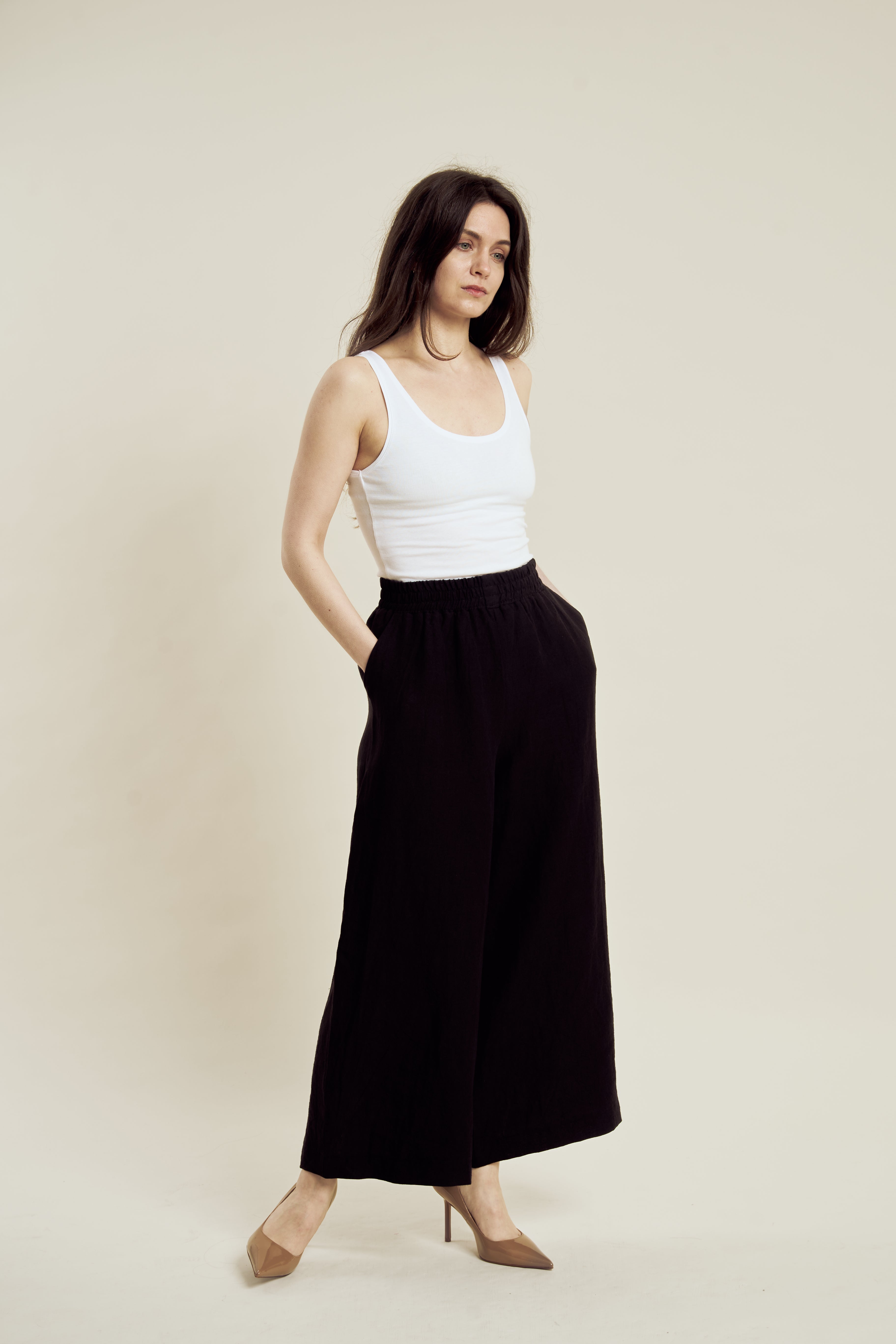 BLACK ELASTIC WAISTBAND