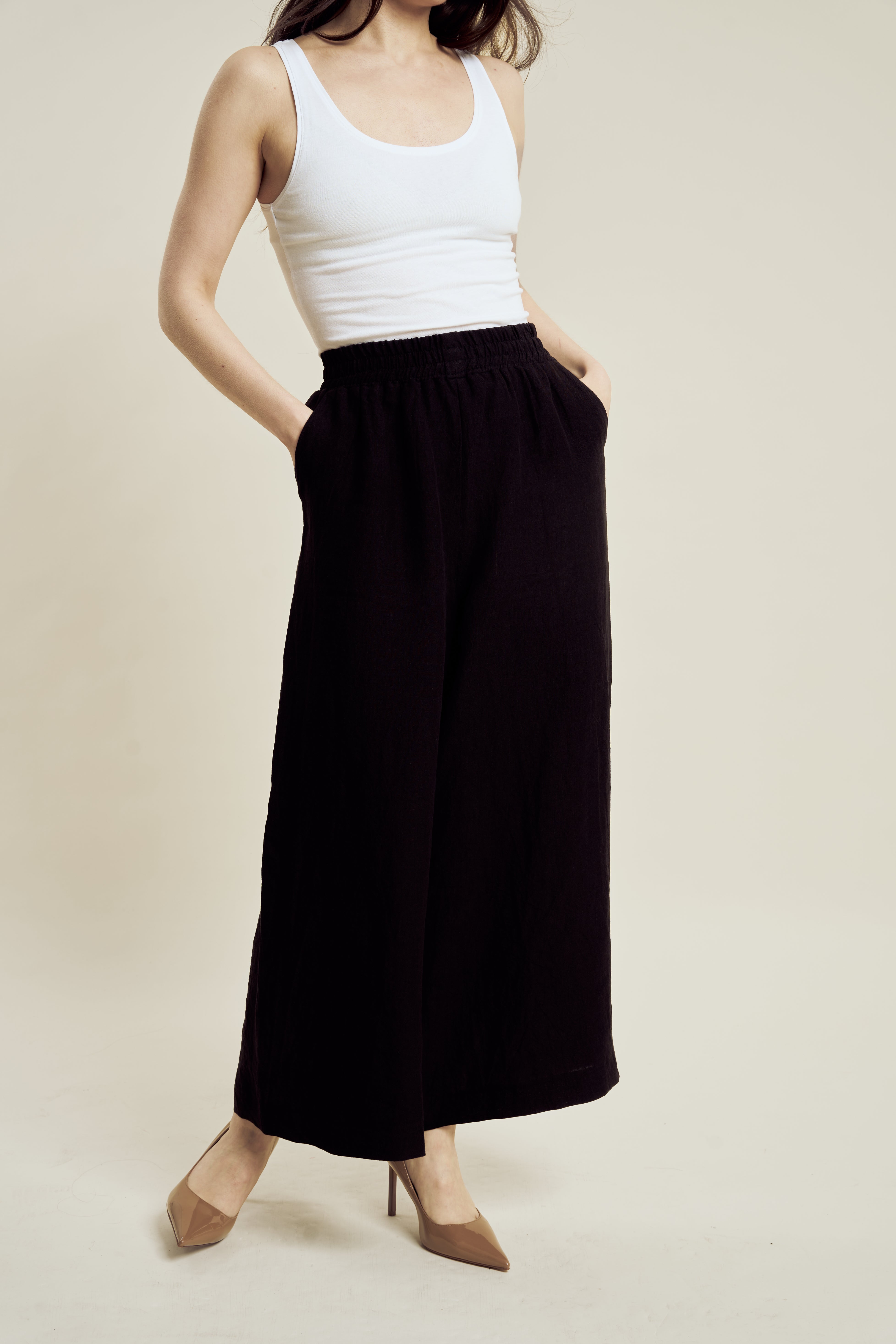 BLACK ELASTIC WAISTBAND