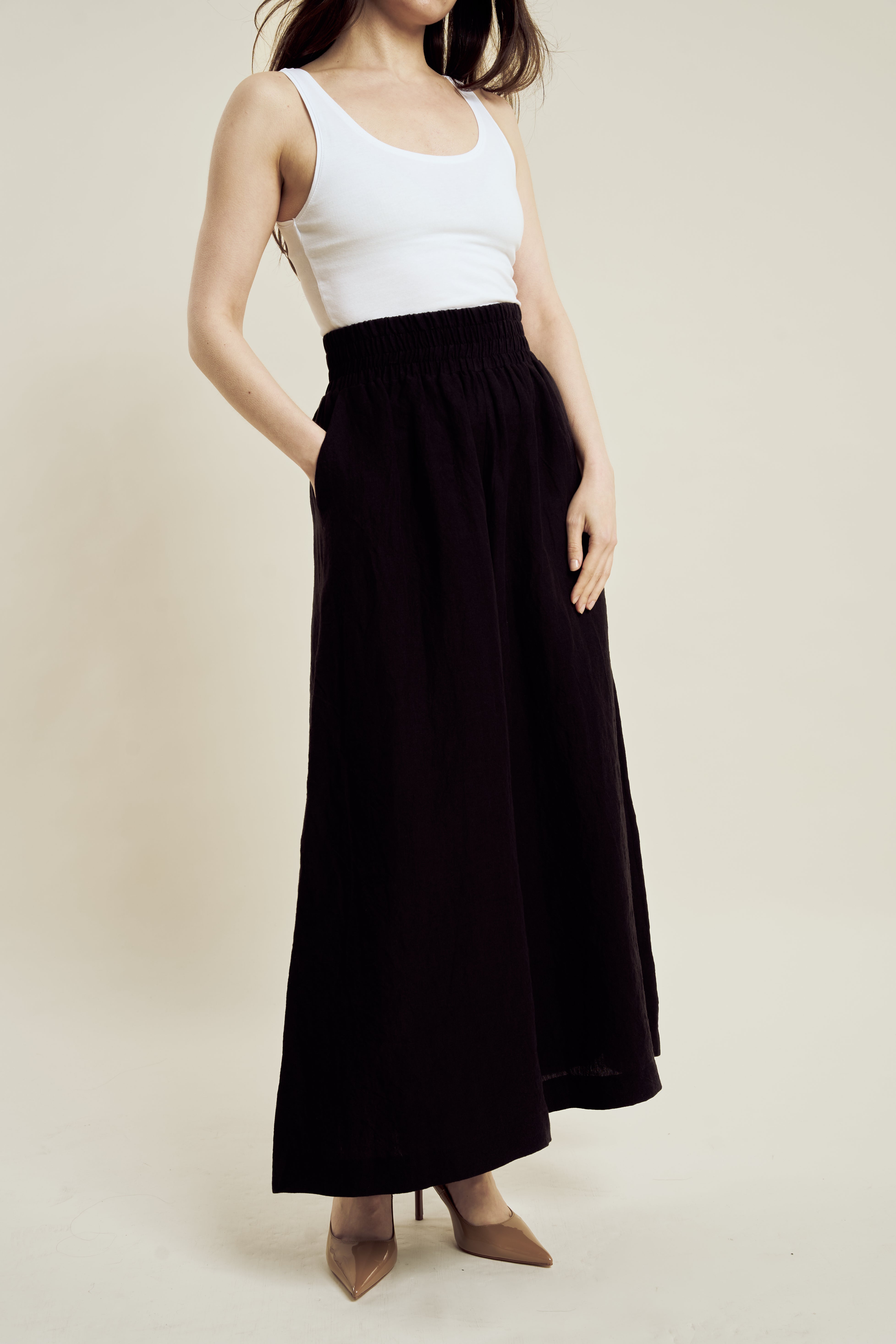 BLACK ELASTIC WAISTBAND - PRE-ORDER
