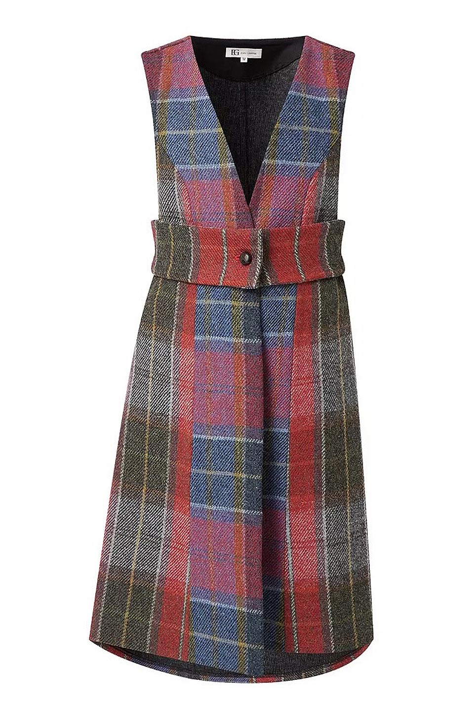 SL Gilet - Pink and Red Check Tweed