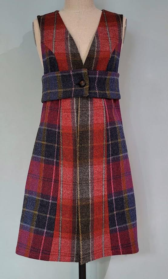 Tweed Patchwork Gilet / Pinafore