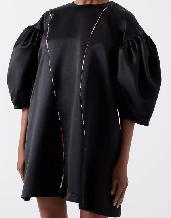 Black Puffy Sleeve Dress LBD