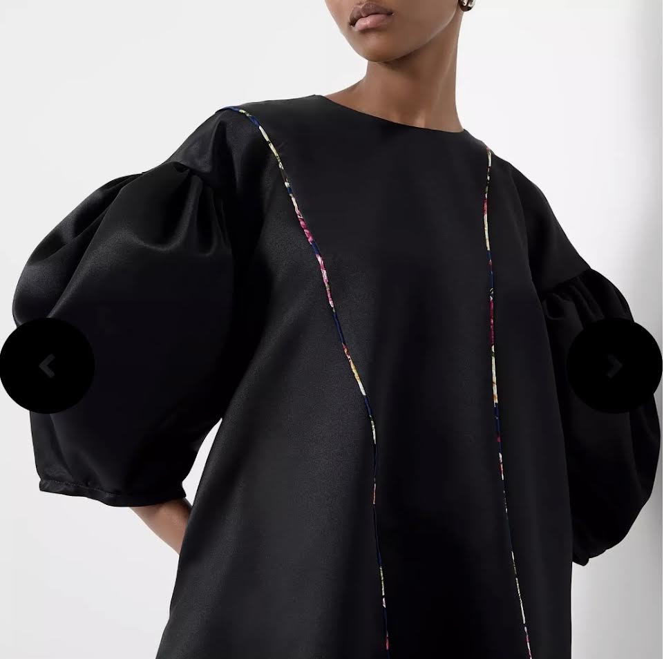 Black Puffy Sleeve Dress LBD